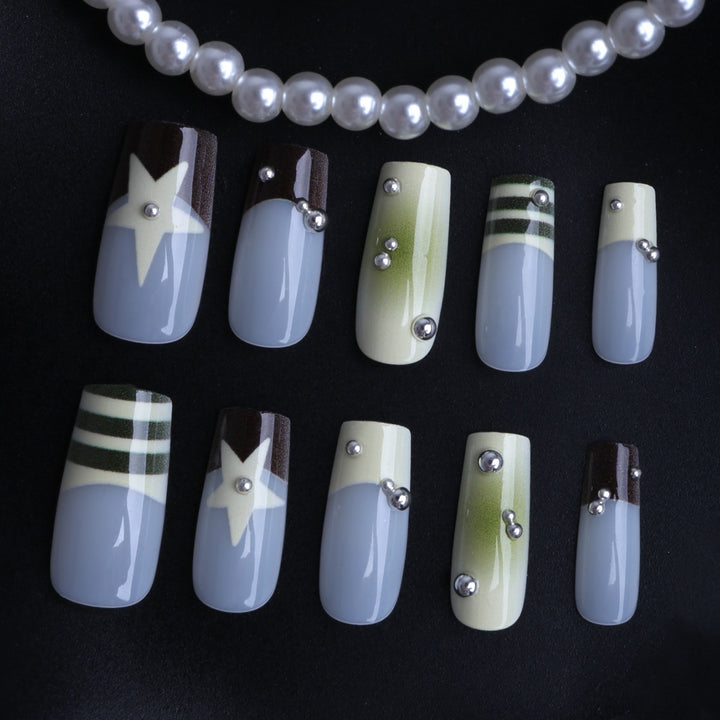 Elegant Artificial Nails with Decoration Stornfield