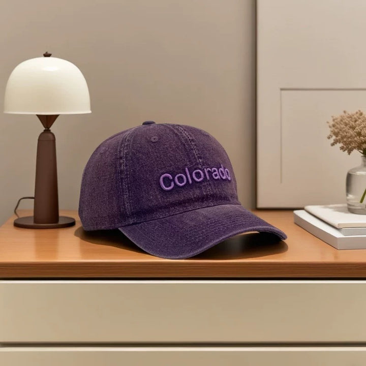 Women's Distressed Cotton Baseball Cap with Embroidered Detail Stornfield