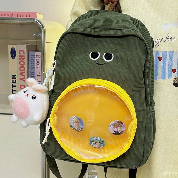 Backpack with Transparent Viewing Window and Animal Pendant Stornfield