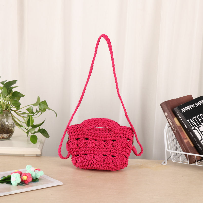 Handcrafted shoulder bag with unique knit design Stornfield
