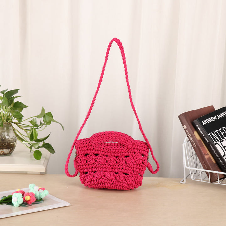 Handcrafted shoulder bag with unique knit design Stornfield