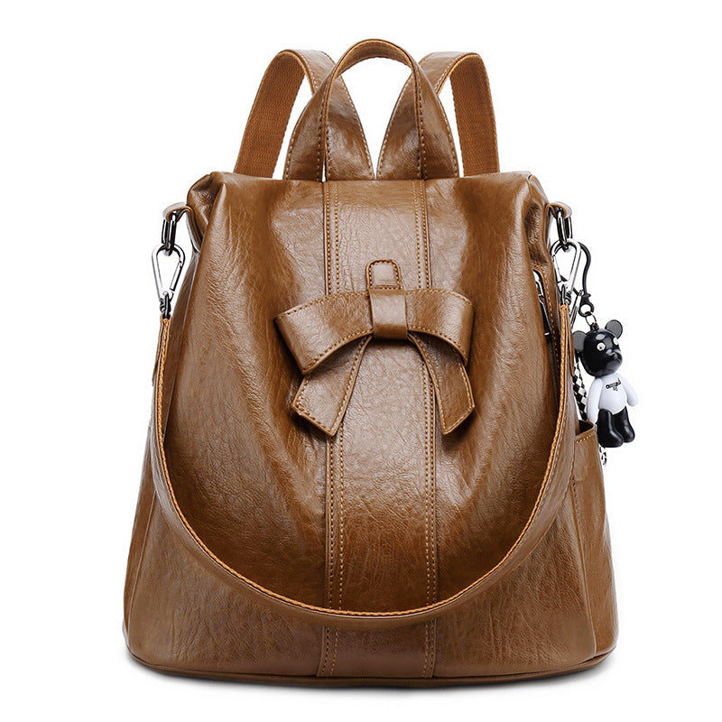 Stylish Backpack Purse with Bow Detail