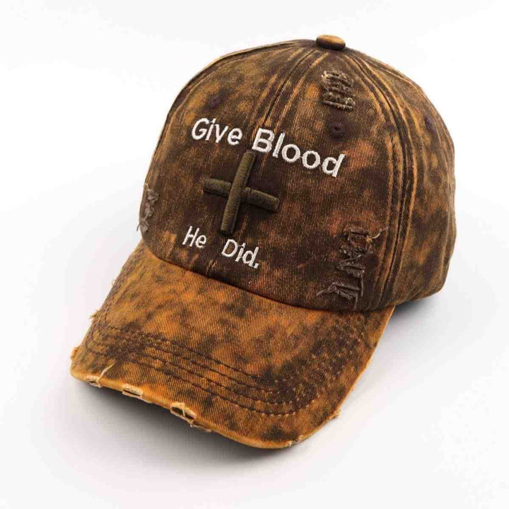 Women's Distressed Graphic Baseball Cap with Inspirational Message Stornfield