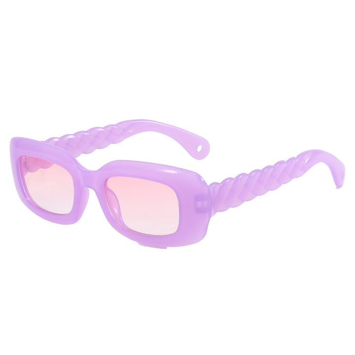 Women's fashionable square sunglasses with unique twisted temple design Stornfield