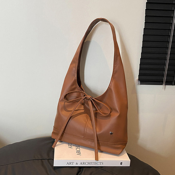 Bow-Detail Slouchy Hobo Bag