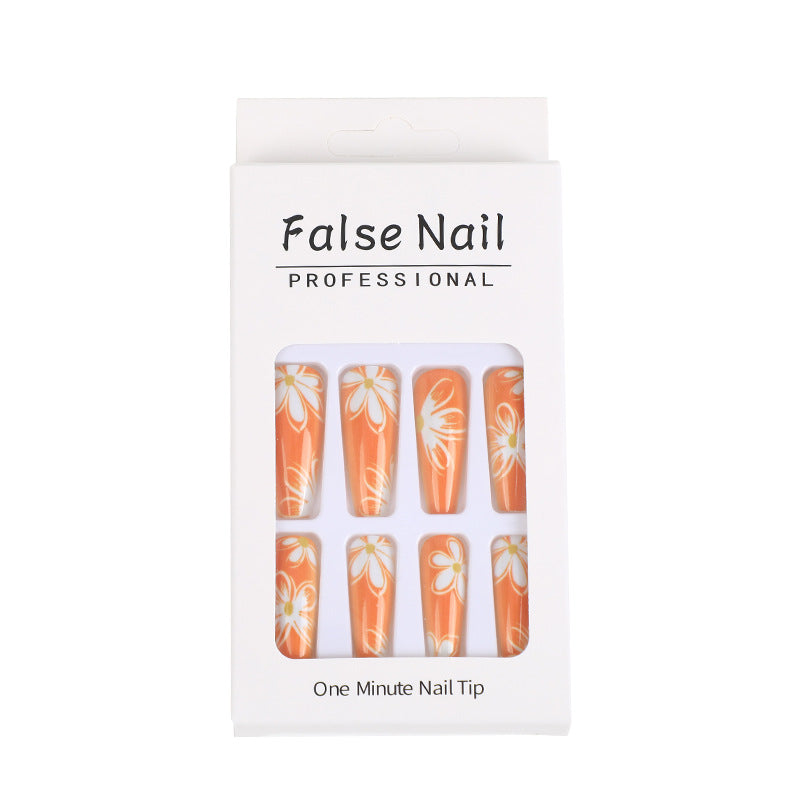 Stylish artificial nails with floral accents Stornfield