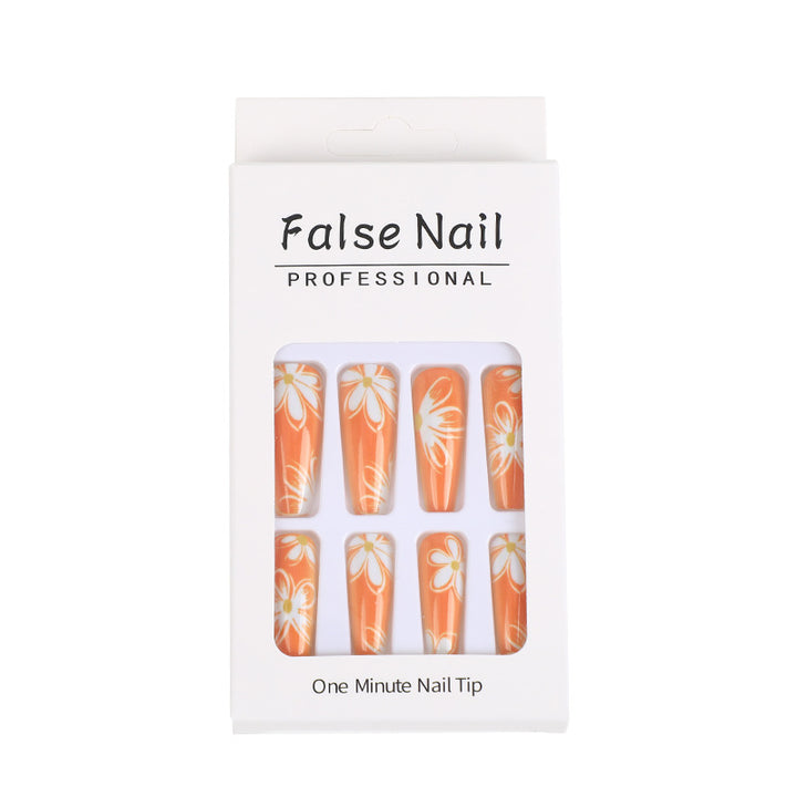 Stylish artificial nails with floral accents Stornfield