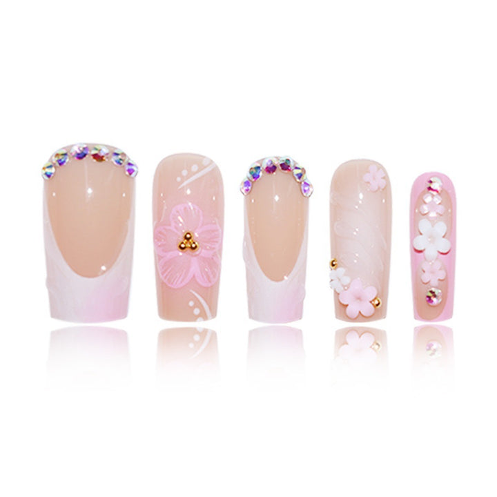 Decorative Floral Acrylic Nail Enhancements Stornfield