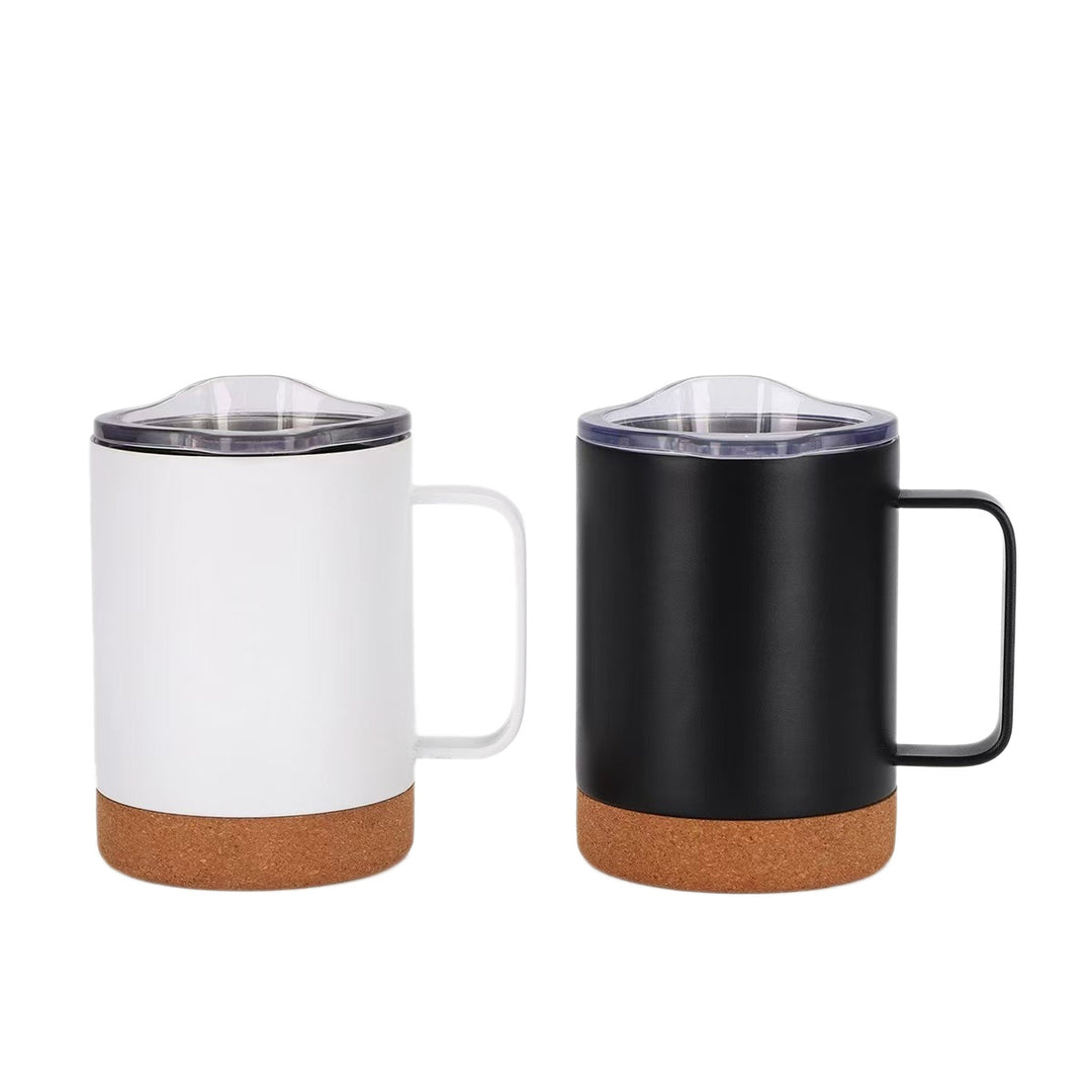 Ladies elegant coffee mug with cork bottom and transparent lid Stornfield