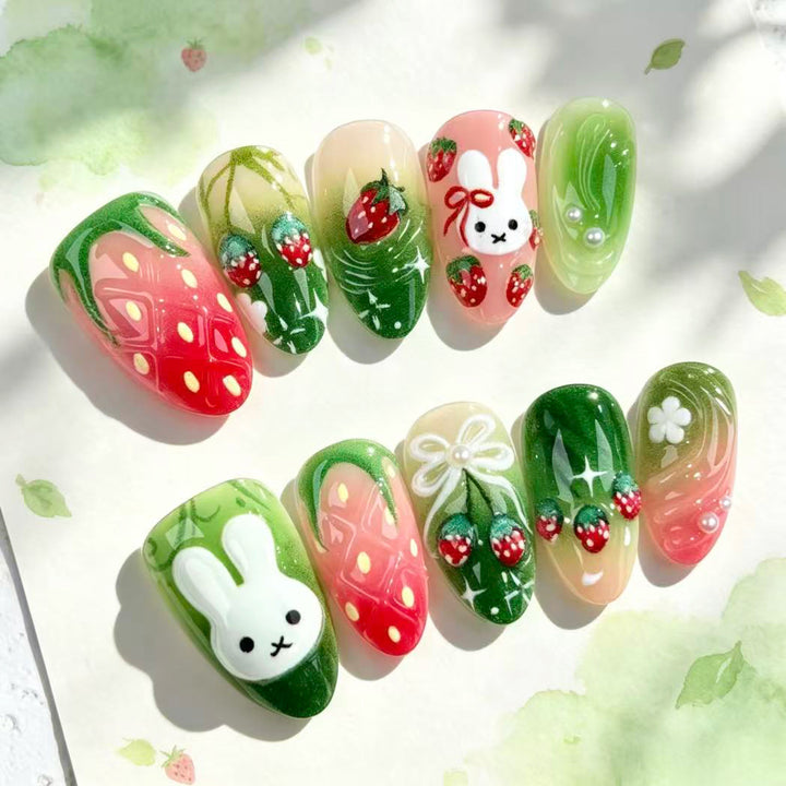 Decorative Nail Art Press-On Set 1790745924