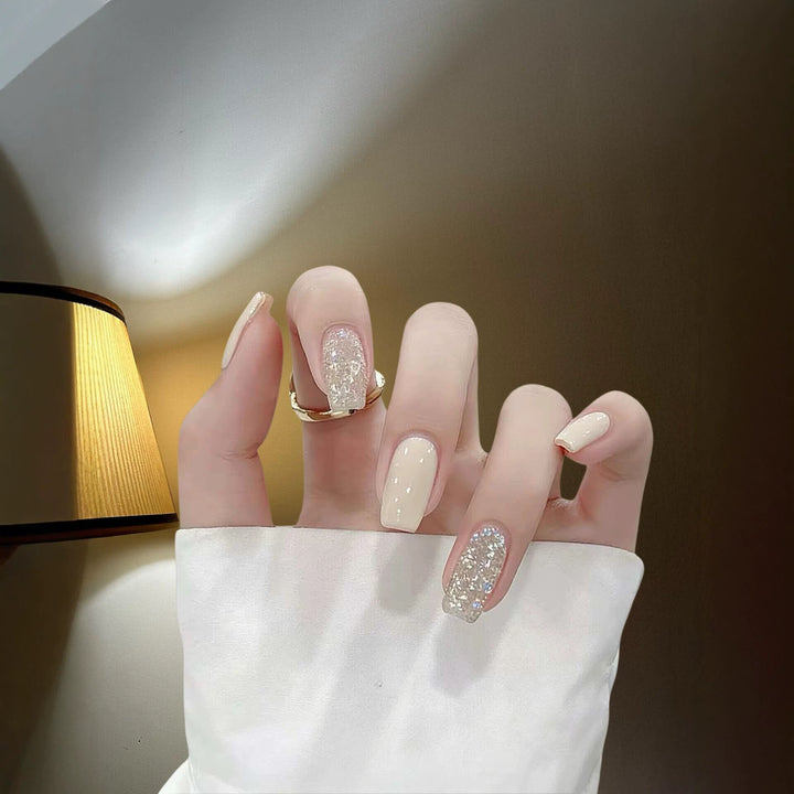 Glittery Press-On Nail Extensions