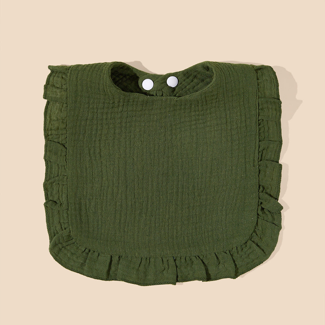 Soft Ruffled Muslin Baby Bib Stornfield