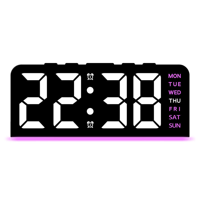 Digital alarm clock with large LED display and multifunctional display Stornfield