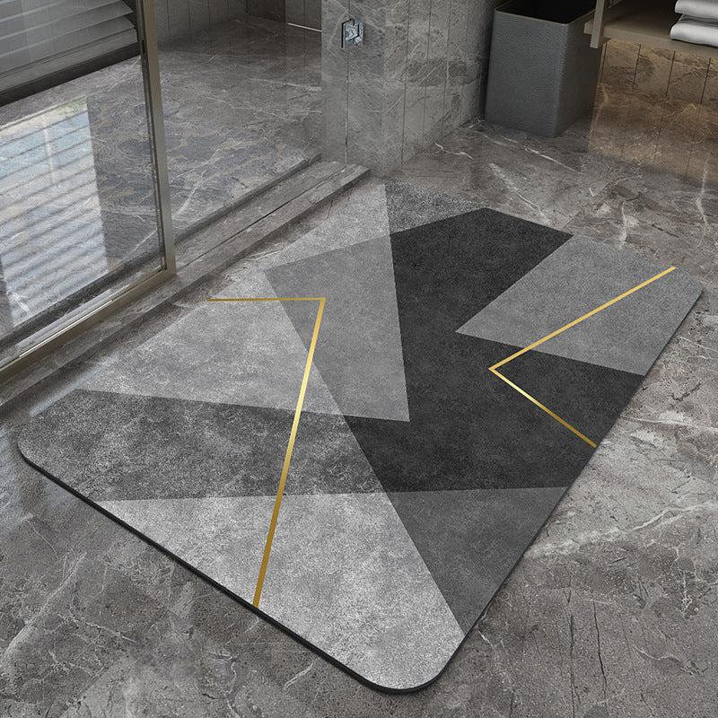 Modern Geometric Bath Mat Stornfield