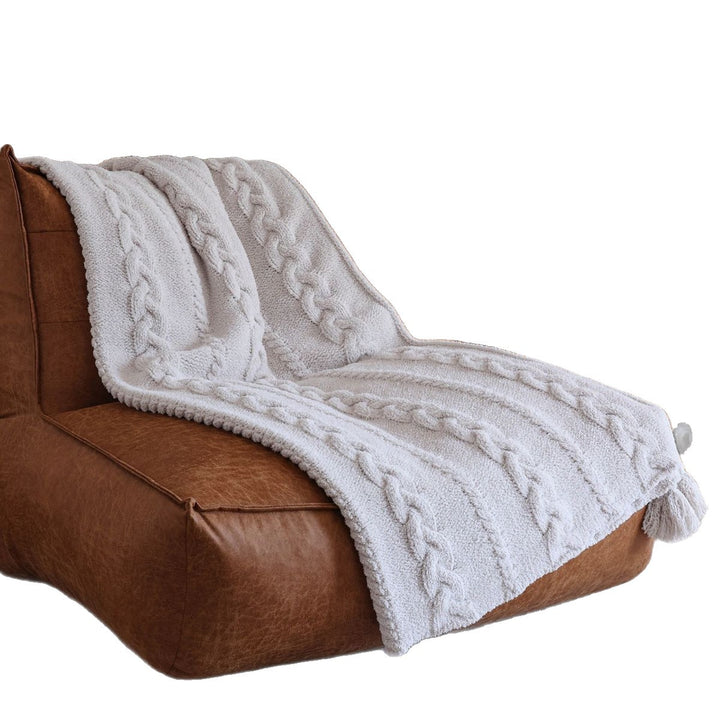 Heavyweight Cable Knit Throw Blanket