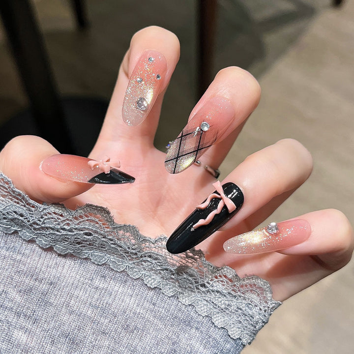 Artistic Nail Art Extensions with Floral Accents Stornfield