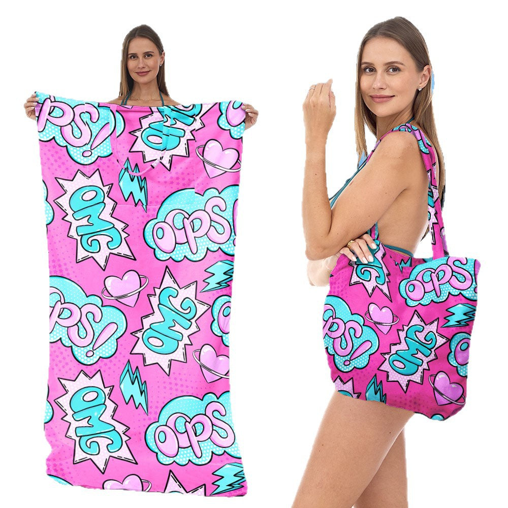 Beach towel with creative sea turtle pattern Stornfield