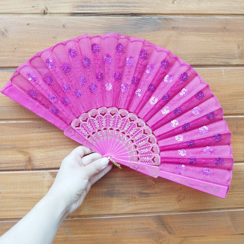 Ladies handcrafted fan with exquisite embroidery Stornfield