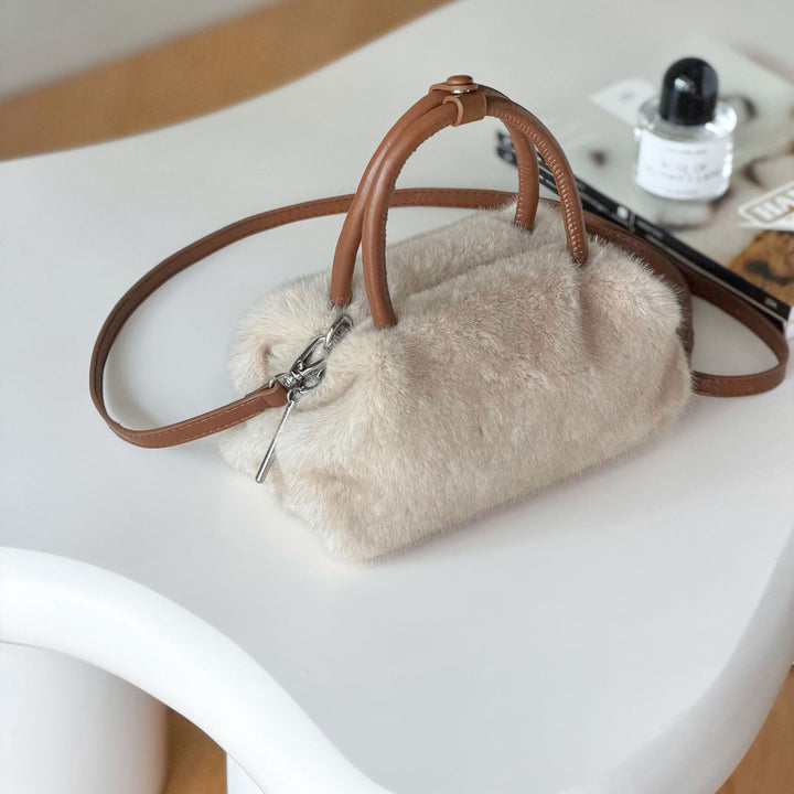 Cozy Faux Fur Handheld Purse