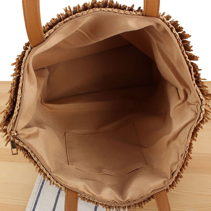 Large shopping bag with stylish fringes Stornfield