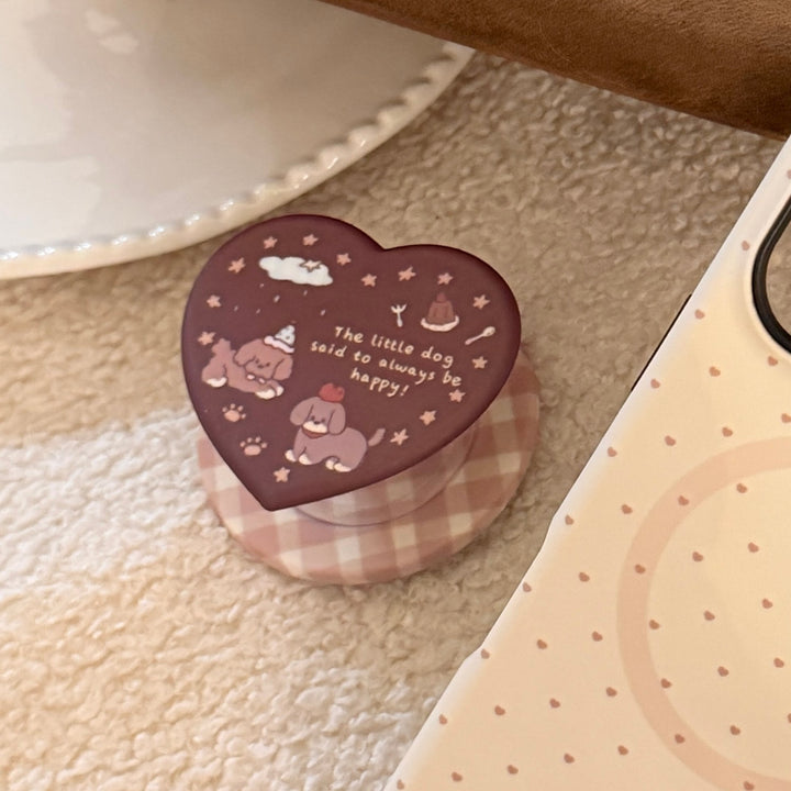 Heart-shaped cosmetic box with cute dog design Stornfield