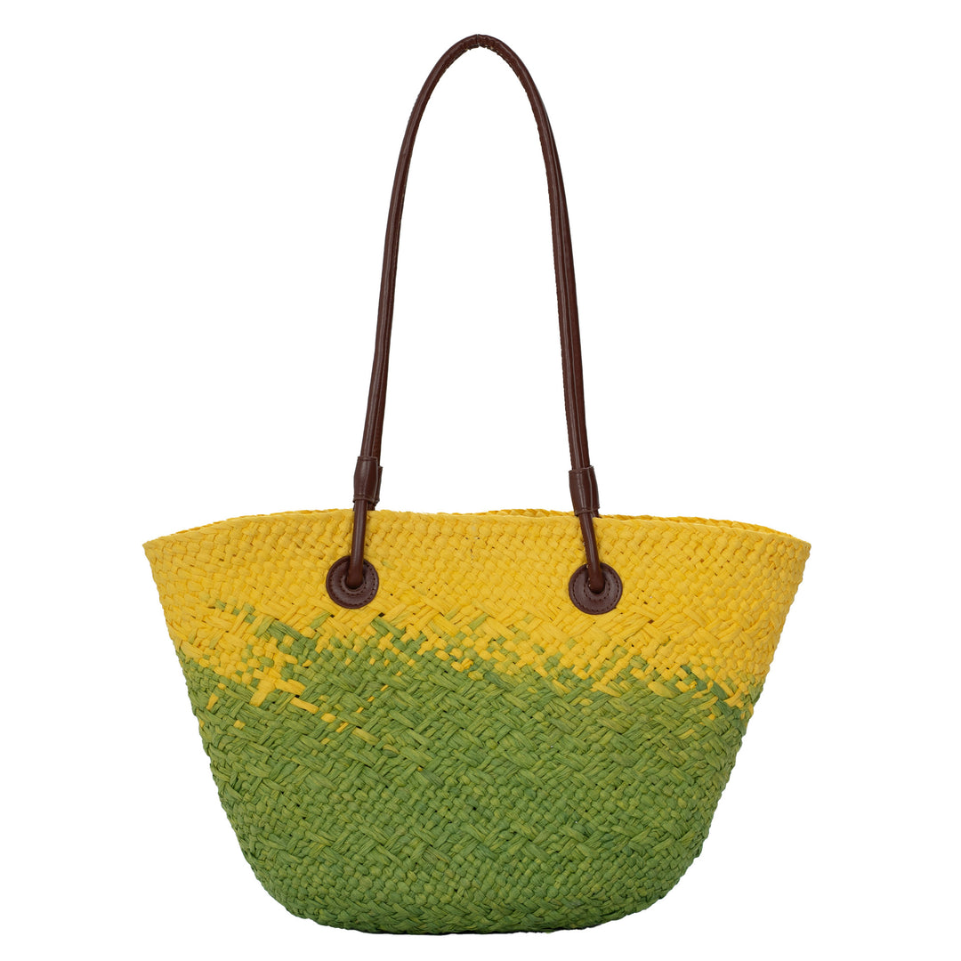 Elegant Rattan-Style Handbag with Double Handle Stornfield