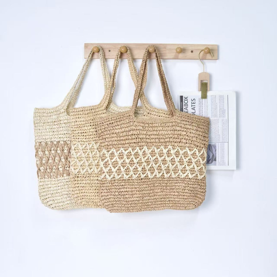 Stackable basket bag with decorative pattern element Stornfield