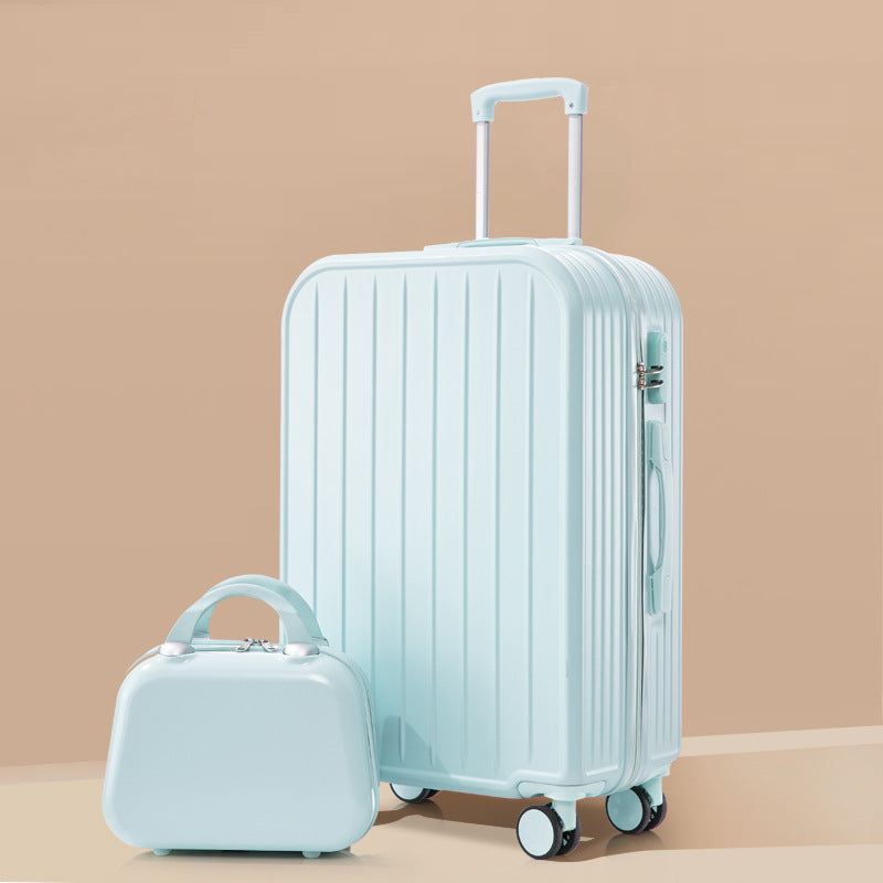 lightweight ABS hardshell spinner suitcase with telescopic handle and matching cosmetic case Stornfield
