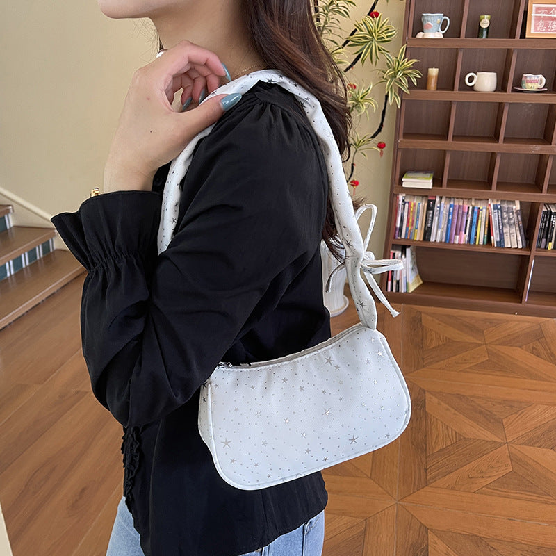 Star-Patterned Mini Handbag