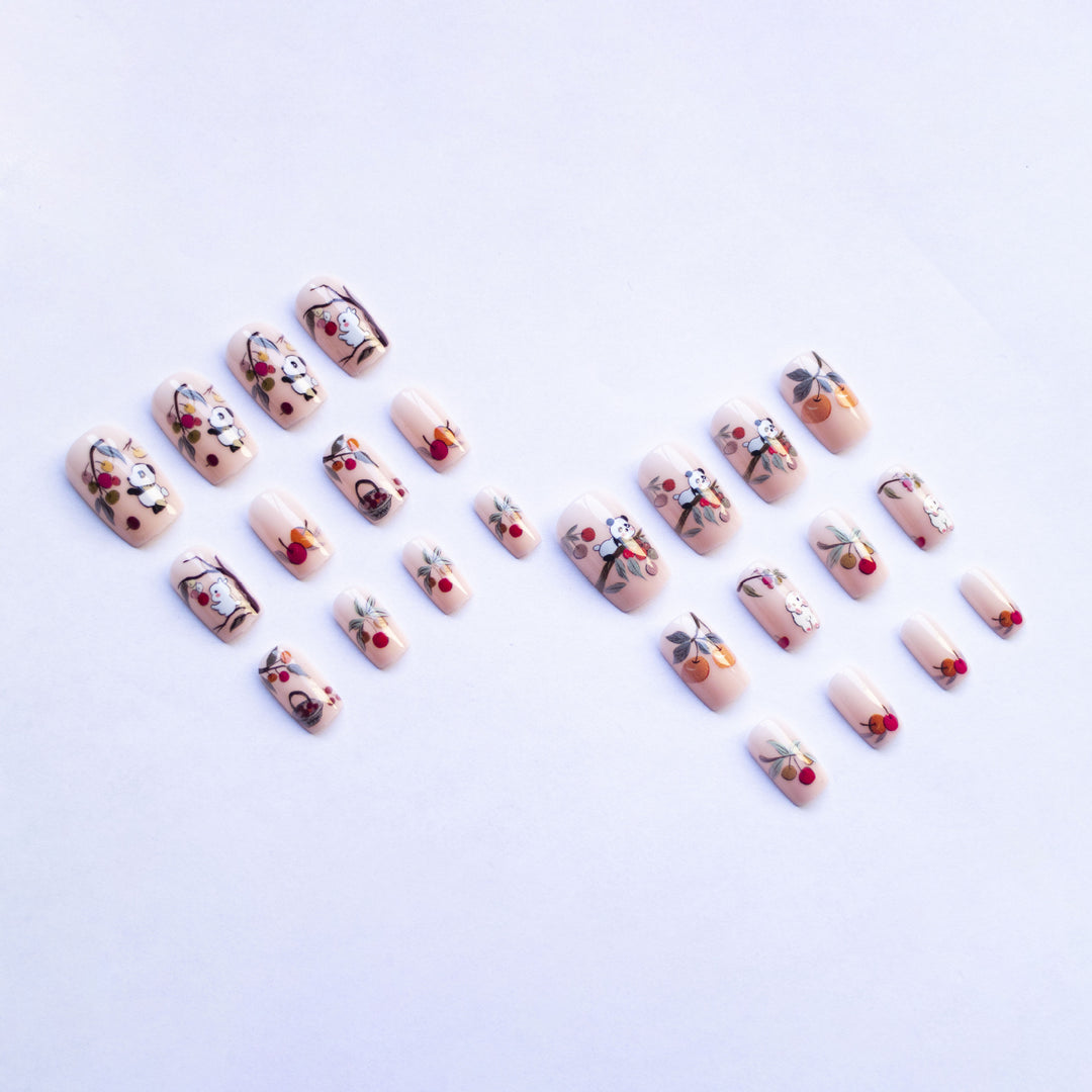 Artistic Nature-Inspired Nail Art Set