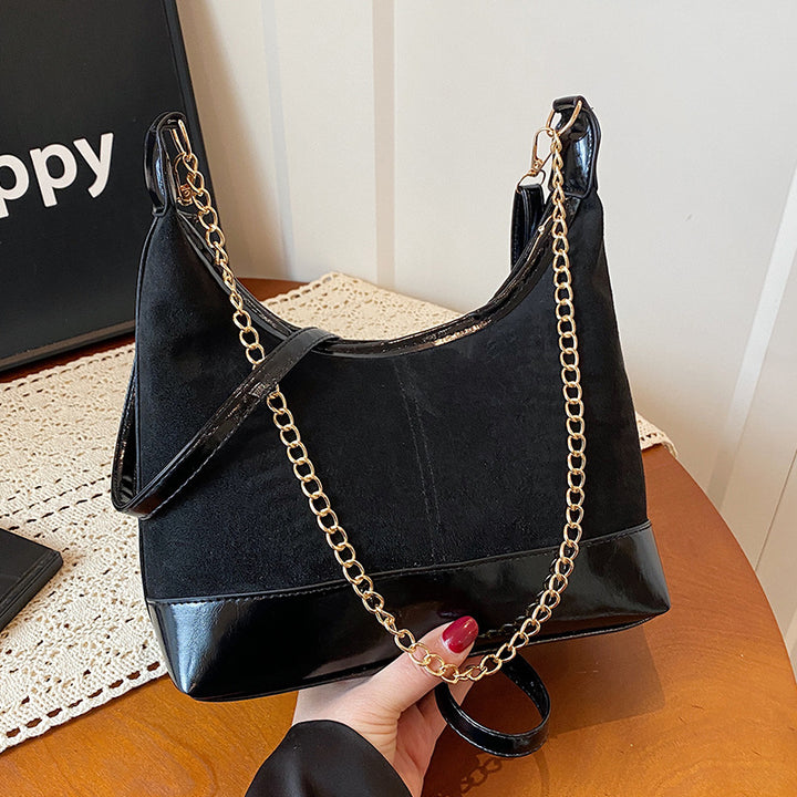 Suede Hobo Handbag