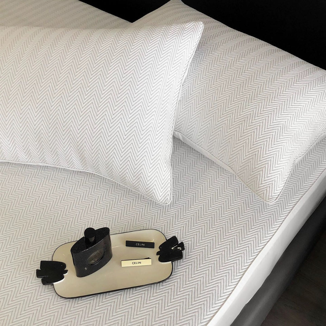 Quilted mattress topper set with non-slip underside, breathable microfiber and pillowcases
