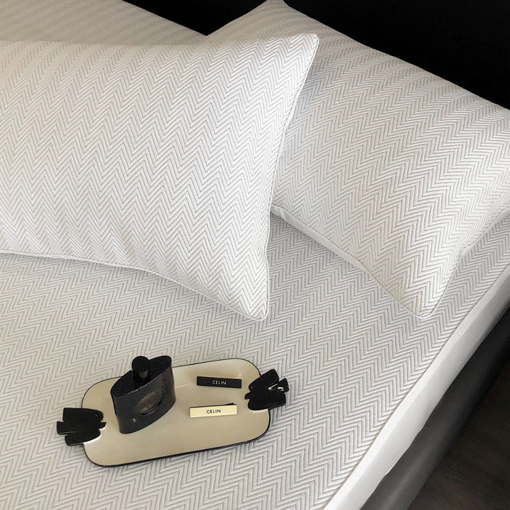 Quilted mattress topper set with non-slip underside, breathable microfiber and pillowcases