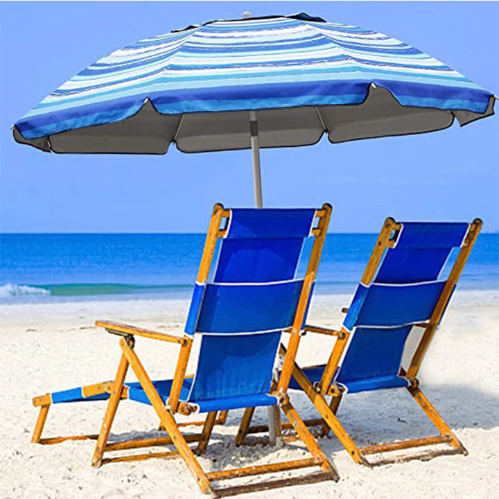 Women's Striped Sun Umbrella with Stable Ground Anchoring Stornfield
