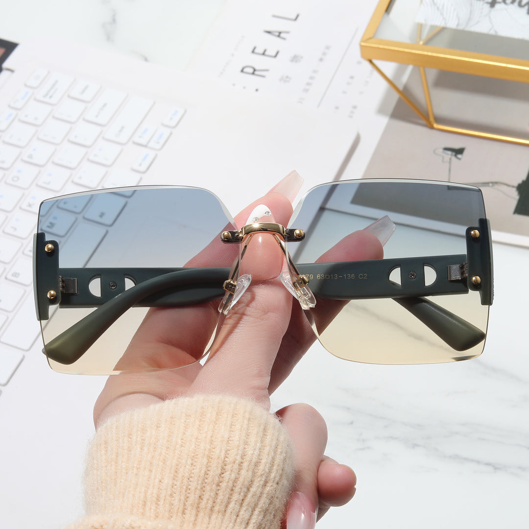 Women's High-Quality Rectangular Sunglasses with Fashionable Metal Frame Stornfield