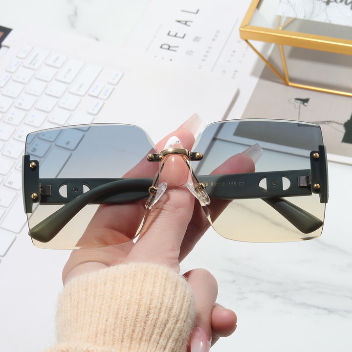 Women's High-Quality Rectangular Sunglasses with Fashionable Metal Frame Stornfield