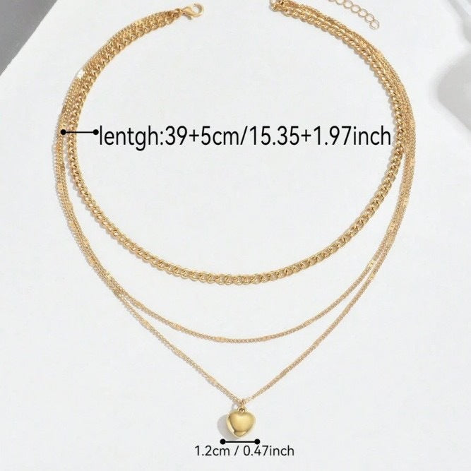 Triple Layered Gold Necklace Stornfield