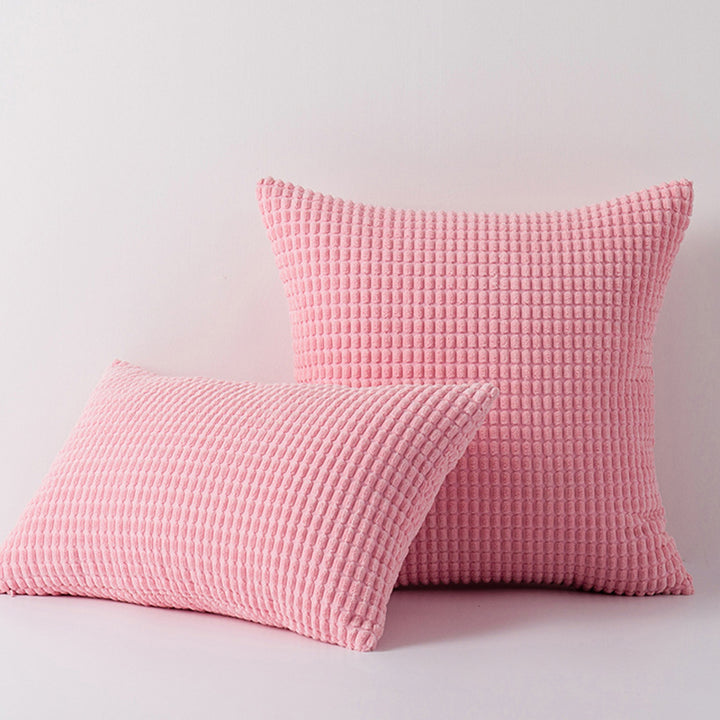 Textured Plush Decorative Pillow Set