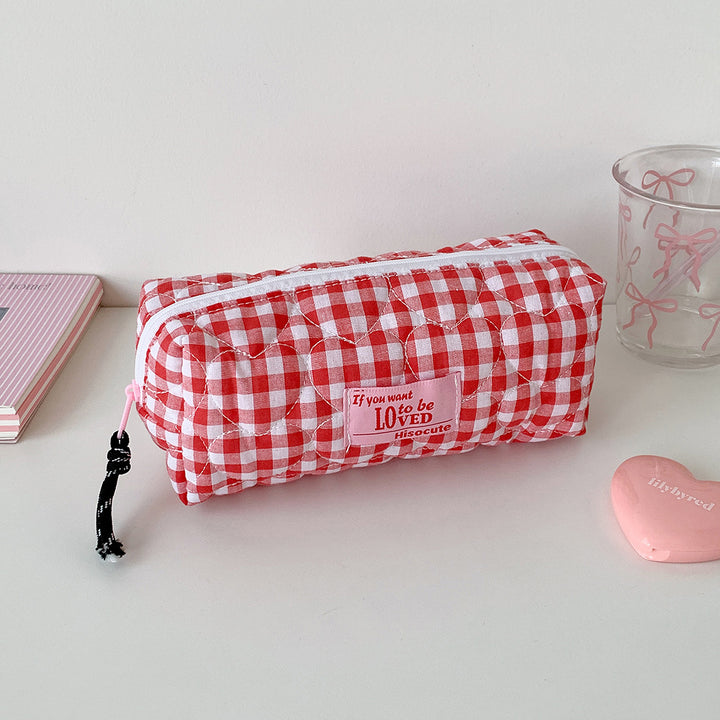 Quilted Gingham Pencil Case Stornfield