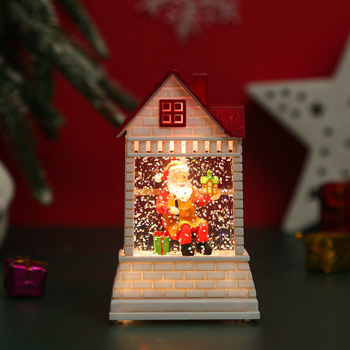 Illuminated Christmas village with moving figures Stornfield