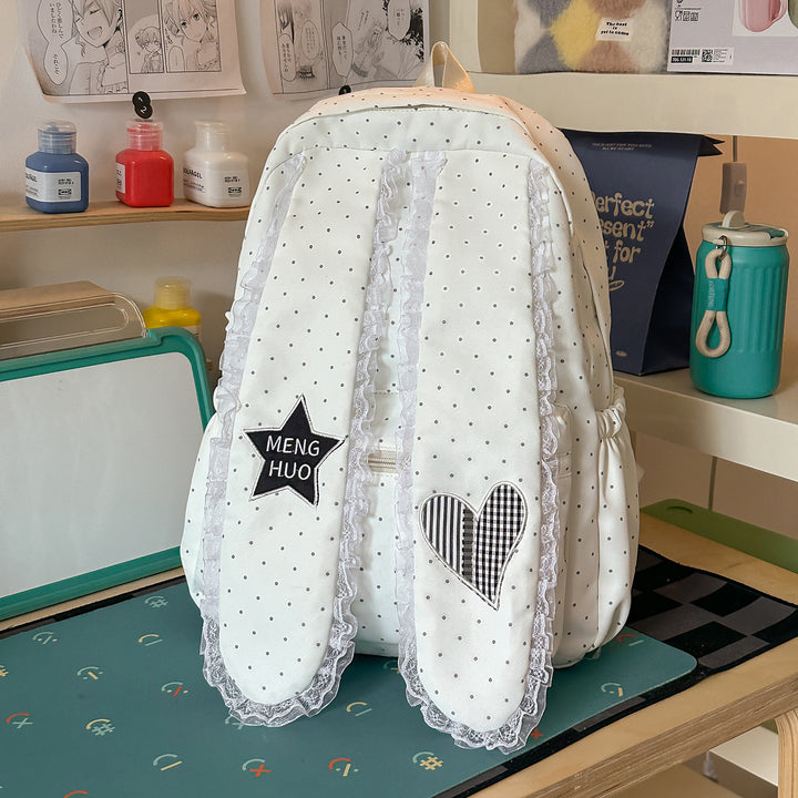Cute Bunny-Ear Design Embellished Backpack Stornfield