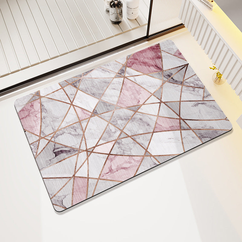 Abstract Geometric Pattern Bath Mat Stornfield