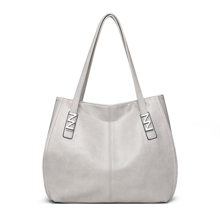 Stylish Slouchy Faux Leather Tote Bag