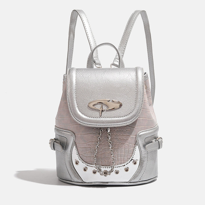 Fashionable Crocodile-Embossed Mini Backpack Stornfield