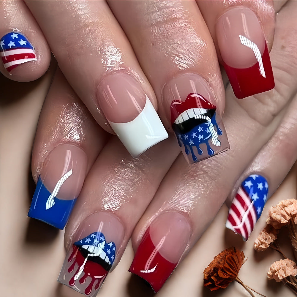 Patriotic style artificial nails Stornfield