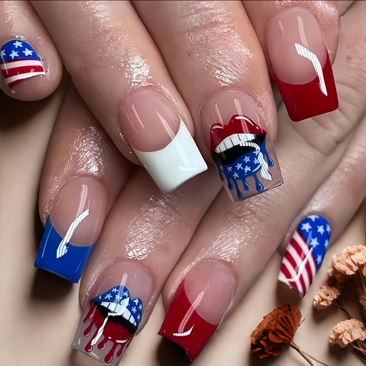 Patriotic style artificial nails Stornfield
