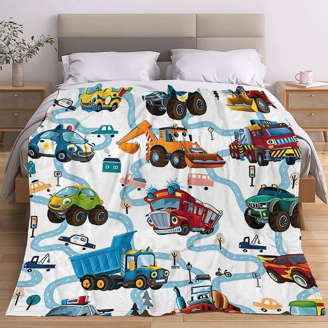 Cartoon-Themed Fleece Blanket
