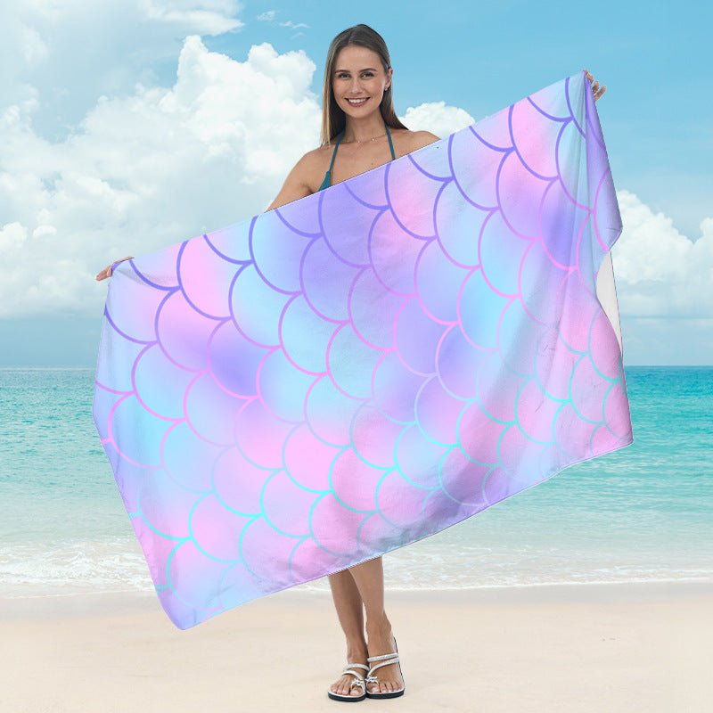 Beach towel with tropical leaf design Stornfield