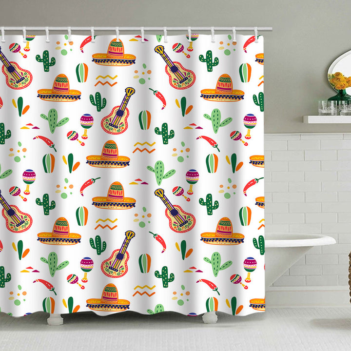 Coffee-Themed Shower Curtain Stornfield