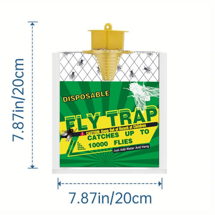 Disposable Hanging funnel fly trap with bait reservoir Stornfield